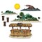Party Central Club Pack of 96 Green and Brown Insta-Theme Island Paradise Wall Decors 53"